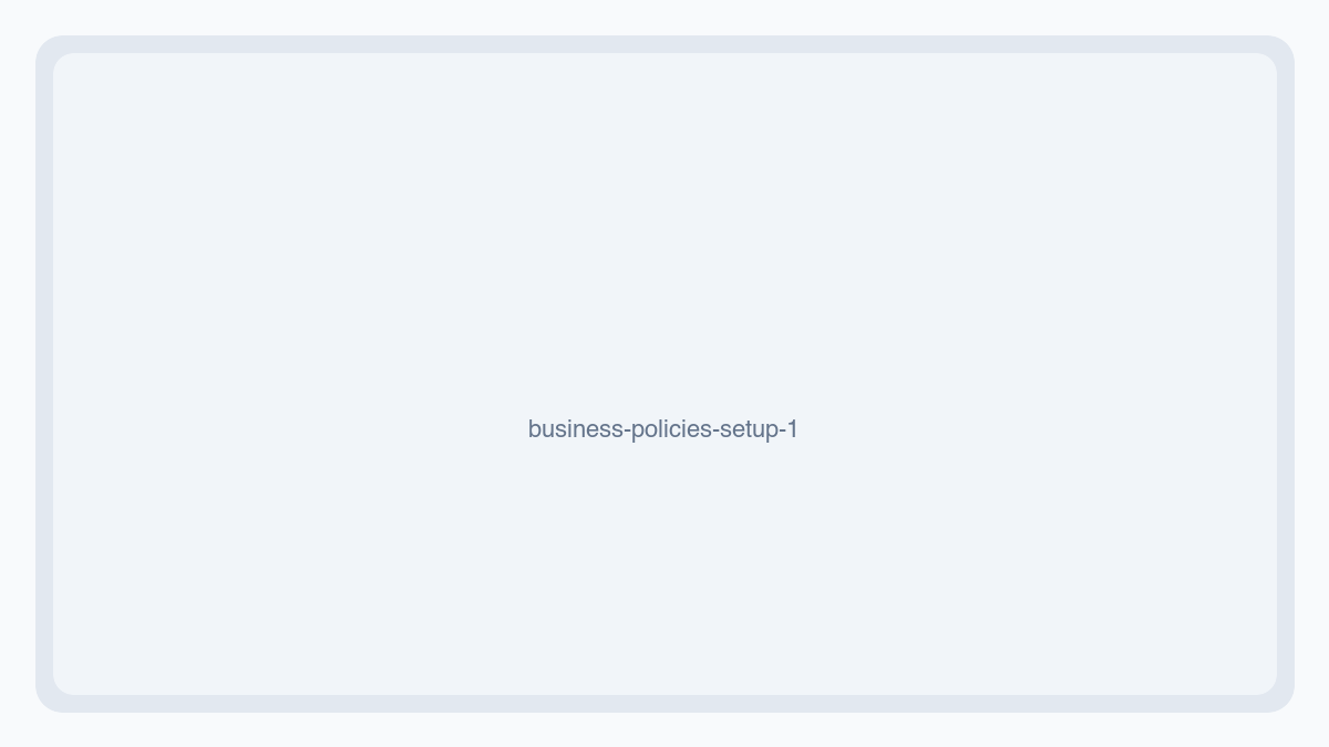 eBay Seller Hub の Business Policies メニュー
